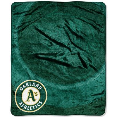 Oakland Athletics Mlb Royal Plush Raschel Blanket (Retro Series) (50X60