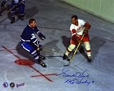 Gordie Howe Detroit Red Wings -with Johnny B- 8x10 Autographed Photograph with ''Mr. Hockey'' Inscription