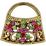 Flowered Purse Pin Brooch