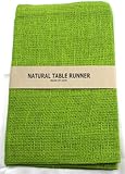 Kel-Toy Burlap Jute Table Runner/Fold and Sew Edge, 14 by 72-Inch, Apple Green