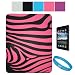 Premium Zebra Design Protective Soft Silicone Skin Cover for Apple iPad + Clear Screen Protector for