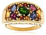 14k Yellow Gold Multi-Gemstone Cocktail Ring, Size 7