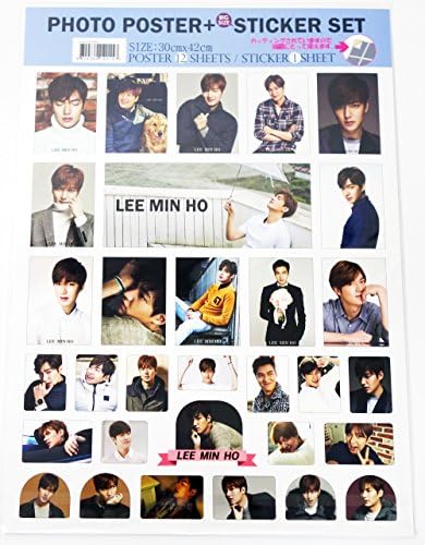 LEE MIN HO - 12 PHOTO POSTERS + STICKER SET A3 Size Bromide