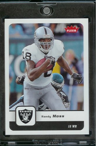 2006 Fleer Randy Moss Oakland Raiders Football Card #70 - Mint Condition - In Protective Display Case !!