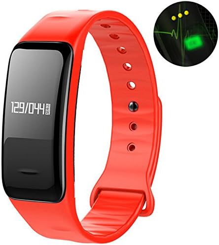 Mynike Smart Heart Rate Monitor Watch Intelligent Dynamic Blood Oxygen Blood Pressure Minitoring Smart Bracelet Wristband Activity Tracker Pedometor Fitness Tracker for Android IOS (Orange)