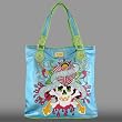ED HARDY ORIGINAL ANGELES TOTE BAG BLUE