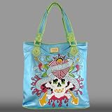 ED HARDY ORIGINAL ANGELES TOTE BAG BLUE