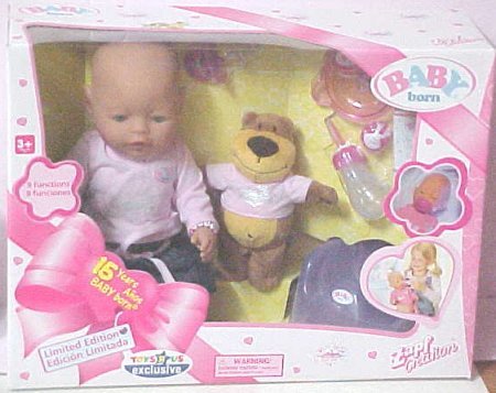 Childrens Toyshop  Toys : Zapf Creation Baby Born Limited Edition Giftset 9 Functions