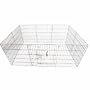 30"H x 24" 10 Panel GoGo Black Epoxy Exercise Pen w/ Door