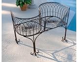 Decorative French Kissing Outdoor Poolside Garden Bench
