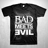EMINEM T-SHIRTS - EMINEM SHIRT - BAD MEETS EVIL SQUARE T-SHIRT - BAD MEETS EVIL SQUARE LOGO SHIRT