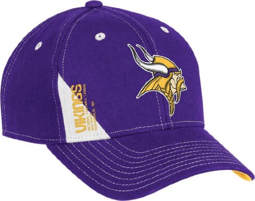 NFL Men's End Zone Structured Adjustable Hat - ND90Z (Minnesota Vikings, One Size Fits All)
