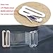 DoHope Clear Invisible Bra Shoulder Strap - Metal Hook w/Plastic Cover, 3/8