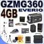 JVC Everio GZ-MG360B 60GB Hybrid Hard Drive HDD 35x Optical Zoom Digital Camcorder BigVALUEInc Accessory Saver 4GB BP815 Battery/Rapid Charger Filter Kit Bundle + MORE