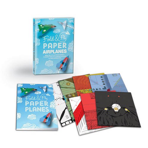 fold  fly paper airplanes includes an easy to use instruction book and more than 180 illustrated papers for
