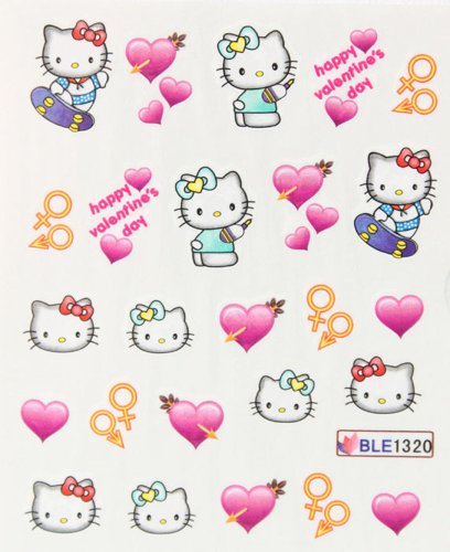 Deco Hallo Kitty Nagel Abziehbilder Wasser Transfer Nagel Aufkleber Aufkleber Preisvergleich