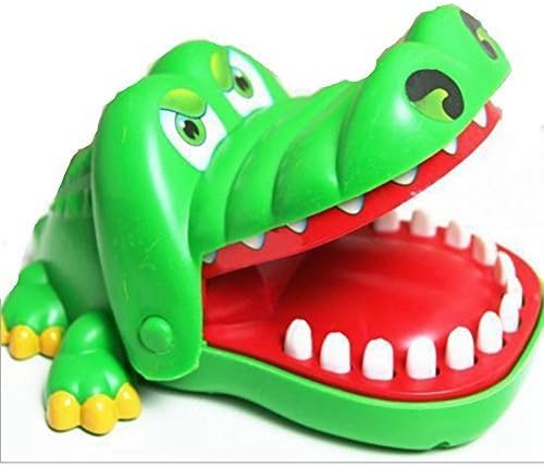 GTU Tricky Toy - Large Crocodile Dentist Game + 1 Wood Keychain Random