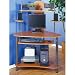 Studio RTA Eagle Compact Corner Wood Computer Desk in Pewter and Teak