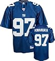 Mathias Kiwanuka Jersey: Reebok Blue Replica #97 New York Giants Jersey