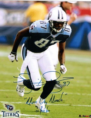 Kevin Dyson signed Tennessee Titans 8x10 Photo w/Music City Miracle