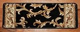Premium Carpet Stair Treads - Black Scrollworks 13 Pack