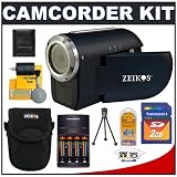 Zeikos Digital Video Camcorder with Color Preview LCD Screen (Black) + 2GB Card + Case + Batteries + Tripod + Accessory Kit