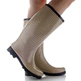 Houndstooth Rubber Fashion Women's Mid-Calf Rain Boots Size 10 Houndstooth Rubber Fashion Women's Mid-Calf Rain Boots Size 10