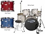 Percussion Plus PP3800 Deluxe 5 - Piece Drum Set w / Throne - Red Pearl ( cymbals not included ) - B001L8IJ30