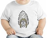Indian skull オーガニックベビーTシャツ 12 - 18 Months