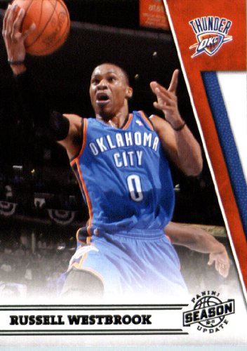 2010/11 Panini Season Update Basketball Card # 153 Russell Westbrook Oklahoma City Thunder In a Protective Screwdown Display Case !