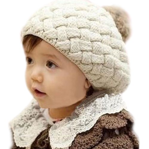Urparcel Girls Baby Handmade Crochet Knitting Beret Hat Cap Cute Warm Beanie
