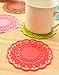 ONOR-Tech Set of 6 Lovely Cute Sweet Semitransparent Lace Cup Mat Silicone Rubber Coaster for Wine, Glass, Tea