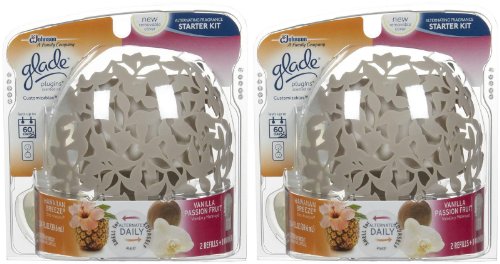 Glade Scented Oil Customizables Starter Plug In Kit - Hawaiian Breeze/Vanilla Passion Fruit - 1.42 oz - 2 pk