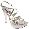 Womens Cross Strap Platform High Heel Sandals