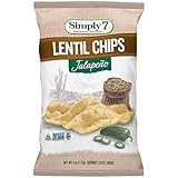 Simply7 Lentil Chips, Gluten Free, Jalapeno, 4-Ounce bag