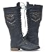 NEW Military Fashion Women's Blue Combat BOOTS