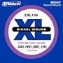 D'Addario EXL190 Nickel Wound Bass Guitar Strings, Custom Light, 40-100, Long Scale