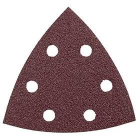 Bosch SDTR040 40 Grit Hook & Loop 6-hole Sanding Triangles for Wood 5 per Package