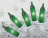 Club Pack of 900 Green Commercial 50pc Dura-Lit Christmas Lights - White Wire