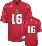 adidas North Carolina State Wolfpack #16 Youth Replica Football Jersey-Scarlet (18/20)