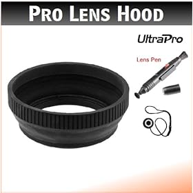 NEW 37mm UltraPro PREMIUM Digital Lens Hood Bundle, Includes Flower Tulip Lens Hood + Lens Cleaning Pen + Lens Cap Keeper. For the Olympus PEN E-PL3, E-P3, E-PM1 Digital Camera Which Have Any Of These (17mm, 45mm) Micro Olympus Lenses.