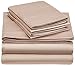 Amazon Brand – Pinzon 400-Thread-Count Pleated Hem Egyptian Cotton Sheet Set - California King, Mocha