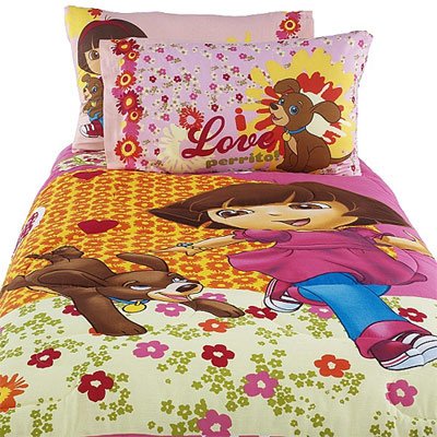 Dora And Puppy Twin Comforter