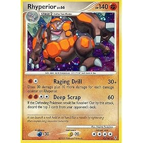 Pokemon Platinum Supreme Victors Single Card Rhyperior #10 Holo Rare