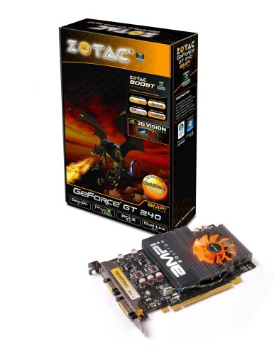 ZOTAC nVidia GeForce GT240 AMP! 512 MB DDR5 VGA/DVI/HDMI PCI-Express Video Card ZT-20405-10L On Sale