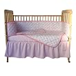 Tadpoles Pink Toile 4 piece Crib Set