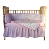 Tadpoles Pink Toile 4 piece Crib Set