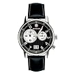 Wenger Men's Dual Time 2-Eye Commando Chrono - Black Dial/Black Leather Band