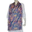Women Accessory Scarf Handmade Printed Linen 24 x 74 inches