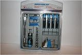 38 Pc Tool Kit: 4Pc Precision Screwdriver, 8Pc Hex Key, 1Pc Flexible Shaft, 14Pc Cr-V Bits, 9Pc 1/4